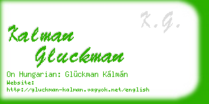 kalman gluckman business card